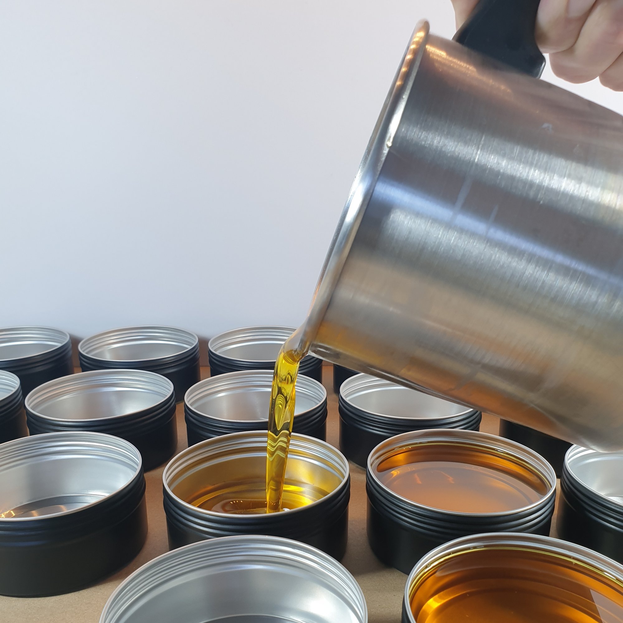 Every tin is poured by hand in England.
